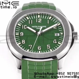 PATEK PHILIPPE Aquanaut 5168G 42mm SS ZF 1:1 Best Edition Green Dial on Green Rubber Strap 324CS - Super Clone Watch | 1:1 Best Version