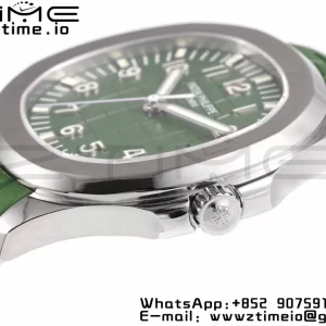 PATEK PHILIPPE Aquanaut 5168G 42mm SS ZF 1:1 Best Edition Green Dial on Green Rubber Strap 324CS - Super Clone Watch | 1:1 Best Version