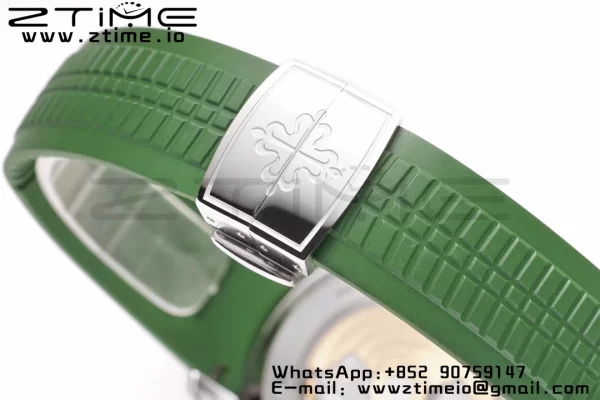 PATEK PHILIPPE Aquanaut 5168G 42mm SS ZF 1:1 Best Edition Green Dial on Green Rubber Strap 324CS - Super Clone Watch | 1:1 Best Version