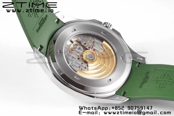 PATEK PHILIPPE Aquanaut 5168G 42mm SS ZF 1:1 Best Edition Green Dial on Green Rubber Strap 324CS - Super Clone Watch | 1:1 Best Version