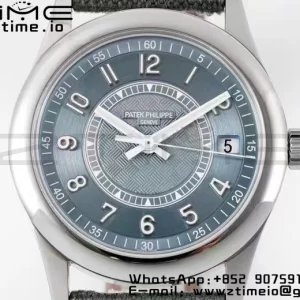 PATEK PHILIPPE Calatrava 6007a PPF 1:1 Best Edition Blue Dial on Gray Nylon Strap 324CS - Super Clone Watch | 1:1 Best Version