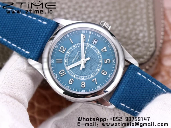 PATEK PHILIPPE Calatrava 6007A-001 SS ZF 1:1 Best Edition Blue Dial on Blue Leather Strap A324CS - Super Clone Watch | 1:1 Best Version