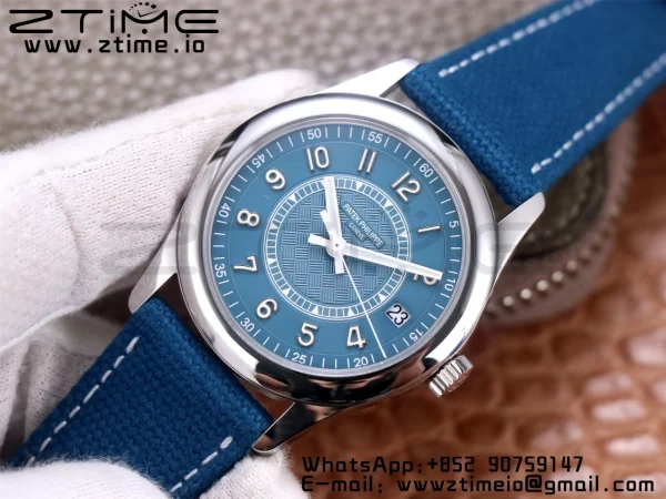 PATEK PHILIPPE Calatrava 6007A-001 SS ZF 1:1 Best Edition Blue Dial on Blue Leather Strap A324CS - Super Clone Watch | 1:1 Best Version