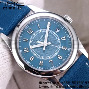 PATEK PHILIPPE Calatrava 6007A-001 SS ZF 1:1 Best Edition Blue Dial on Blue Leather Strap A324CS - Super Clone Watch | 1:1 Best Version