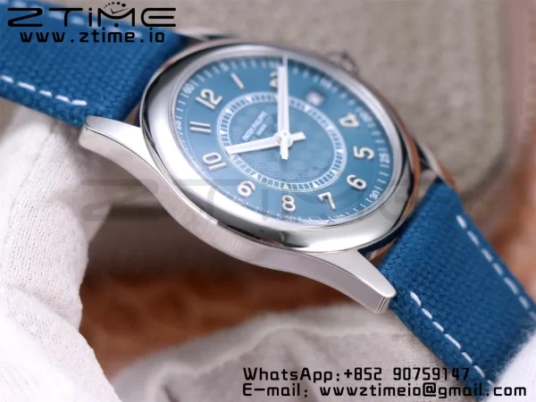 PATEK PHILIPPE Calatrava 6007A-001 SS ZF 1:1 Best Edition Blue Dial on Blue Leather Strap A324CS - Super Clone Watch | 1:1 Best Version