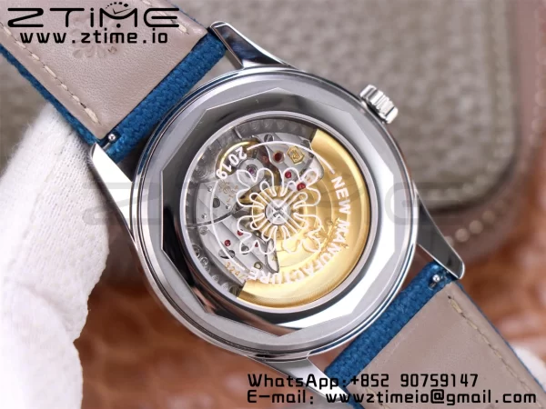PATEK PHILIPPE Calatrava 6007A-001 SS ZF 1:1 Best Edition Blue Dial on Blue Leather Strap A324CS - Super Clone Watch | 1:1 Best Version