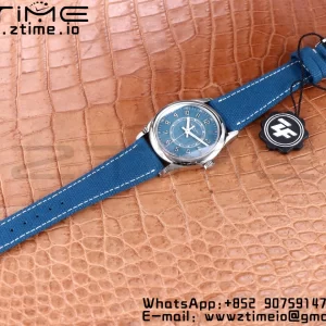 PATEK PHILIPPE Calatrava 6007A-001 SS ZF 1:1 Best Edition Blue Dial on Blue Leather Strap A324CS - Super Clone Watch | 1:1 Best Version