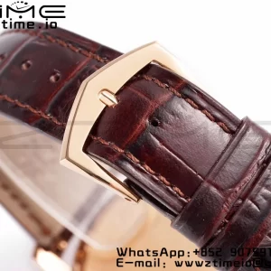 PATEK PHILIPPE Calatrava 5227J RG ZF 1:1 Best Edition White Dial on Brown Leather Strap A324CS - Super Clone Watch | 1:1 Best Version