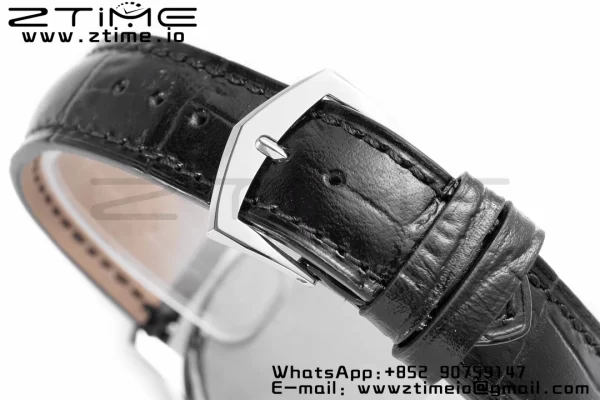 PATEK PHILIPPE Calatrava 5227 SS ZF 1:1 Best Edition White Dial on Black Leather Strap 324CS - Super Clone Watch | 1:1 Best Version
