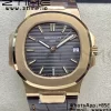 PATEK PHILIPPE Nautilus 5711/1R RG 3KF 1:1 Best Edition Brown Textured Dial on Brown Leather Strap A324 Super Clone V2 - Super Clone Watch | 1:1 Best Version