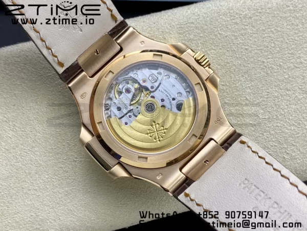 PATEK PHILIPPE Nautilus 5711/1R RG 3KF 1:1 Best Edition Brown Textured Dial on Brown Leather Strap A324 Super Clone V2 - Super Clone Watch | 1:1 Best Version
