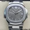 PATEK PHILIPPE Nautilus 5711 SS 3KF 1:1 Best Edition Gray Textured Dial on Black Leather Strap A324 Super Clone V2 - Super Clone Watch | 1:1 Best Version