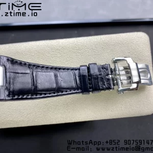 PATEK PHILIPPE Nautilus 5711 SS 3KF 1:1 Best Edition Gray Textured Dial on Black Leather Strap A324 Super Clone V2 - Super Clone Watch | 1:1 Best Version