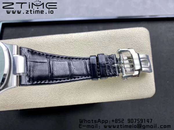 PATEK PHILIPPE Nautilus 5711 SS 3KF 1:1 Best Edition Gray Textured Dial on Black Leather Strap A324 Super Clone V2 - Super Clone Watch | 1:1 Best Version