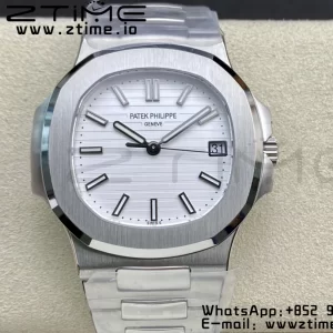 PATEK PHILIPPE Nautilus 5711/1A 3KF 1:1 Best Edition White Textured Dial on SS Bracelet A324 Super Clone V2 - Super Clone Watch | 1:1 Best Version