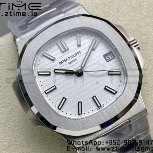 PATEK PHILIPPE Nautilus 5711/1A 3KF 1:1 Best Edition White Textured Dial on SS Bracelet A324 Super Clone V2 - Super Clone Watch | 1:1 Best Version