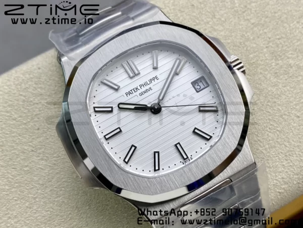 PATEK PHILIPPE Nautilus 5711/1A 3KF 1:1 Best Edition White Textured Dial on SS Bracelet A324 Super Clone V2 - Super Clone Watch | 1:1 Best Version