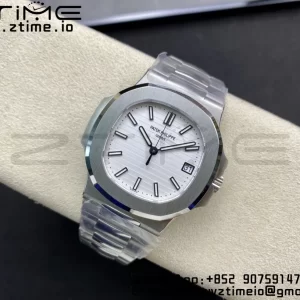 PATEK PHILIPPE Nautilus 5711/1A 3KF 1:1 Best Edition White Textured Dial on SS Bracelet A324 Super Clone V2 - Super Clone Watch | 1:1 Best Version