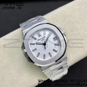 PATEK PHILIPPE Nautilus 5711/1A 3KF 1:1 Best Edition White Textured Dial on SS Bracelet A324 Super Clone V2 - Super Clone Watch | 1:1 Best Version