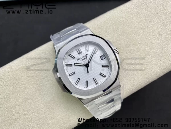 PATEK PHILIPPE Nautilus 5711/1A 3KF 1:1 Best Edition White Textured Dial on SS Bracelet A324 Super Clone V2 - Super Clone Watch | 1:1 Best Version