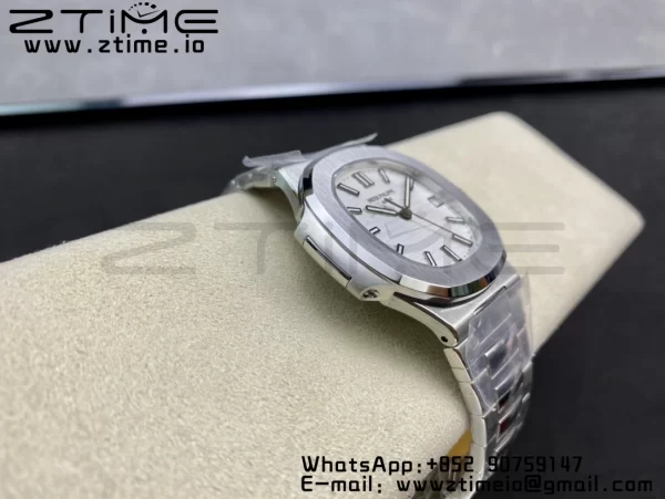 PATEK PHILIPPE Nautilus 5711/1A 3KF 1:1 Best Edition White Textured Dial on SS Bracelet A324 Super Clone V2 - Super Clone Watch | 1:1 Best Version