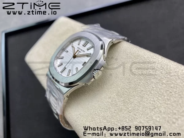 PATEK PHILIPPE Nautilus 5711/1A 3KF 1:1 Best Edition White Textured Dial on SS Bracelet A324 Super Clone V2 - Super Clone Watch | 1:1 Best Version