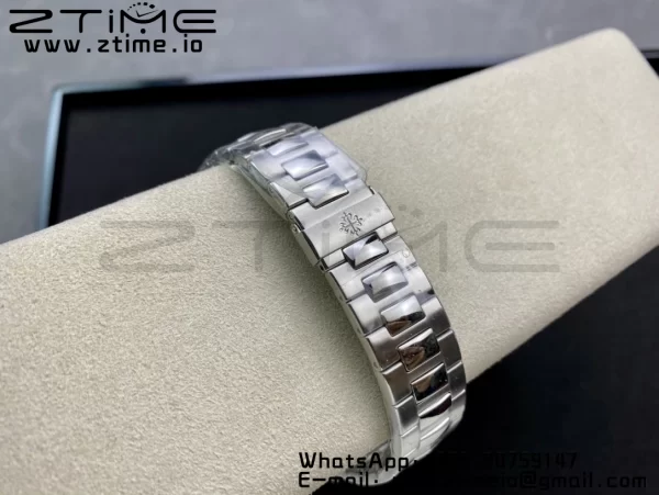 PATEK PHILIPPE Nautilus 5711/1A 3KF 1:1 Best Edition White Textured Dial on SS Bracelet A324 Super Clone V2 - Super Clone Watch | 1:1 Best Version