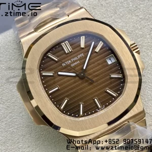 PATEK PHILIPPE Nautilus 5711/1R RG 3KF 1:1 Best Edition Brown Textured Dial on RG Bracelet A324 Super Clone V2 - Super Clone Watch | 1:1 Best Version