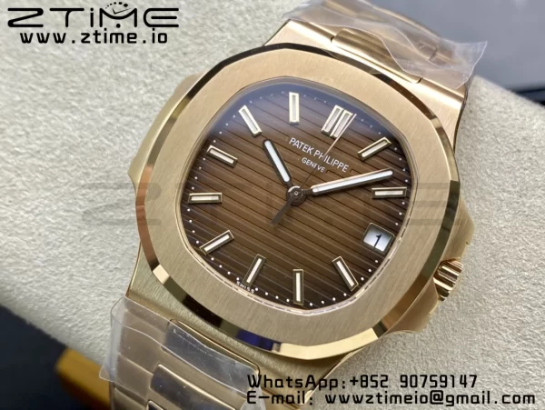 PATEK PHILIPPE Nautilus 5711/1R RG 3KF 1:1 Best Edition Brown Textured Dial on RG Bracelet A324 Super Clone V2 - Super Clone Watch | 1:1 Best Version