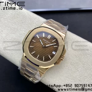 PATEK PHILIPPE Nautilus 5711/1R RG 3KF 1:1 Best Edition Brown Textured Dial on RG Bracelet A324 Super Clone V2 - Super Clone Watch | 1:1 Best Version