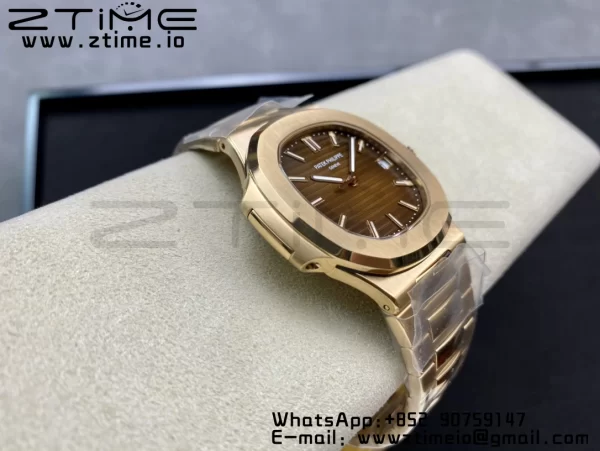 PATEK PHILIPPE Nautilus 5711/1R RG 3KF 1:1 Best Edition Brown Textured Dial on RG Bracelet A324 Super Clone V2 - Super Clone Watch | 1:1 Best Version