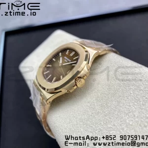 PATEK PHILIPPE Nautilus 5711/1R RG 3KF 1:1 Best Edition Brown Textured Dial on RG Bracelet A324 Super Clone V2 - Super Clone Watch | 1:1 Best Version