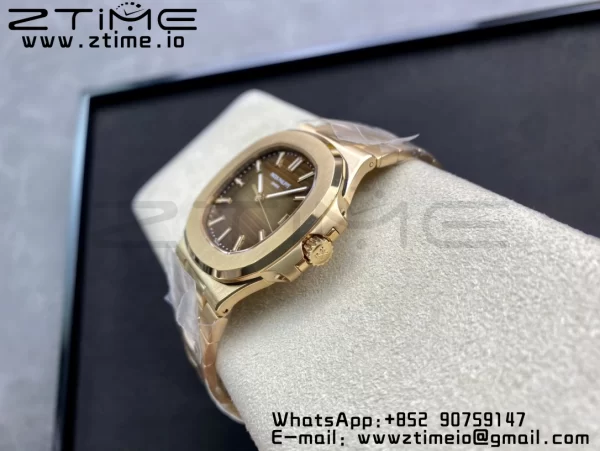 PATEK PHILIPPE Nautilus 5711/1R RG 3KF 1:1 Best Edition Brown Textured Dial on RG Bracelet A324 Super Clone V2 - Super Clone Watch | 1:1 Best Version