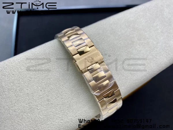 PATEK PHILIPPE Nautilus 5711/1R RG 3KF 1:1 Best Edition Brown Textured Dial on RG Bracelet A324 Super Clone V2 - Super Clone Watch | 1:1 Best Version