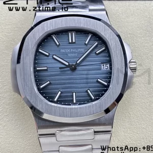 PATEK PHILIPPE Nautilus 5711/1A 3KF 1:1 Best Edition Blue Textured Dial on SS Bracelet A324 Super Clone V2 - Super Clone Watch | 1:1 Best Version