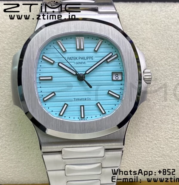 PATEK PHILIPPE Nautilus 5711 3KF 1:1 Best Edition Tiffany Blue Dial on SS Bracelet A324 Super Clone V2 - Super Clone Watch | 1:1 Best Version