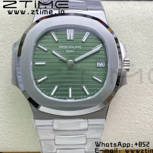 PATEK PHILIPPE Nautilus 5711/1A 3KF 1:1 Best Edition Green Textured Dial on SS Bracelet A324 Super Clone V2 - Super Clone Watch | 1:1 Best Version