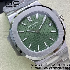 PATEK PHILIPPE Nautilus 5711/1A 3KF 1:1 Best Edition Green Textured Dial on SS Bracelet A324 Super Clone V2 - Super Clone Watch | 1:1 Best Version