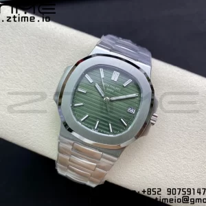 PATEK PHILIPPE Nautilus 5711/1A 3KF 1:1 Best Edition Green Textured Dial on SS Bracelet A324 Super Clone V2 - Super Clone Watch | 1:1 Best Version