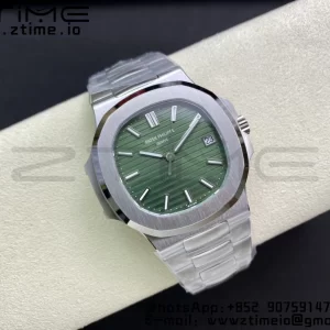 PATEK PHILIPPE Nautilus 5711/1A 3KF 1:1 Best Edition Green Textured Dial on SS Bracelet A324 Super Clone V2 - Super Clone Watch | 1:1 Best Version