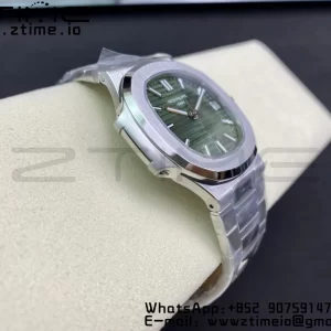 PATEK PHILIPPE Nautilus 5711/1A 3KF 1:1 Best Edition Green Textured Dial on SS Bracelet A324 Super Clone V2 - Super Clone Watch | 1:1 Best Version