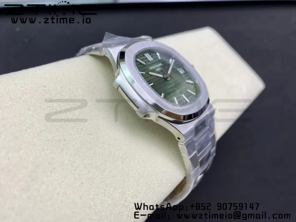 PATEK PHILIPPE Nautilus 5711/1A 3KF 1:1 Best Edition Green Textured Dial on SS Bracelet A324 Super Clone V2 - Super Clone Watch | 1:1 Best Version