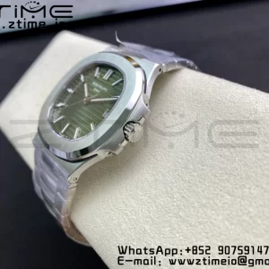 PATEK PHILIPPE Nautilus 5711/1A 3KF 1:1 Best Edition Green Textured Dial on SS Bracelet A324 Super Clone V2 - Super Clone Watch | 1:1 Best Version