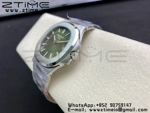 PATEK PHILIPPE Nautilus 5711/1A 3KF 1:1 Best Edition Green Textured Dial on SS Bracelet A324 Super Clone V2 - Super Clone Watch | 1:1 Best Version