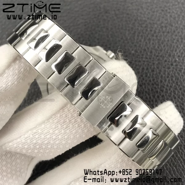 PATEK PHILIPPE Nautilus 5711/1A 3KF 1:1 Best Edition Diamonds Bezel Green Textured Dial on SS Bracelet A324 Super Clone V2 - Super Clone Watch | 1:1 Best Version