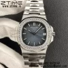 PATEK PHILIPPE Nautilus 5711/1A 3KF 1:1 Best Edition Diamonds Bezel Blue Textured Dial on SS Bracelet A324 Super Clone V2 - Super Clone Watch | 1:1 Best Version