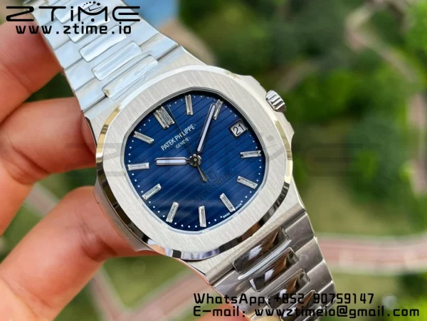 PATEK PHILIPPE Nautilus 5711 3KF 1:1 Best Edition 40th Anniversary Blue Dial on SS Bracelet A324 Super Clone V2 - Super Clone Watch | 1:1 Best Version