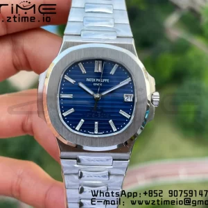 PATEK PHILIPPE Nautilus 5711 3KF 1:1 Best Edition 40th Anniversary Blue Dial on SS Bracelet A324 Super Clone V2 - Super Clone Watch | 1:1 Best Version
