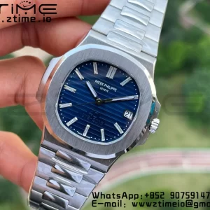 PATEK PHILIPPE Nautilus 5711 3KF 1:1 Best Edition 40th Anniversary Blue Dial on SS Bracelet A324 Super Clone V2 - Super Clone Watch | 1:1 Best Version