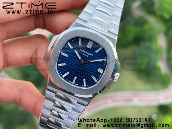 PATEK PHILIPPE Nautilus 5711 3KF 1:1 Best Edition 40th Anniversary Blue Dial on SS Bracelet A324 Super Clone V2 - Super Clone Watch | 1:1 Best Version